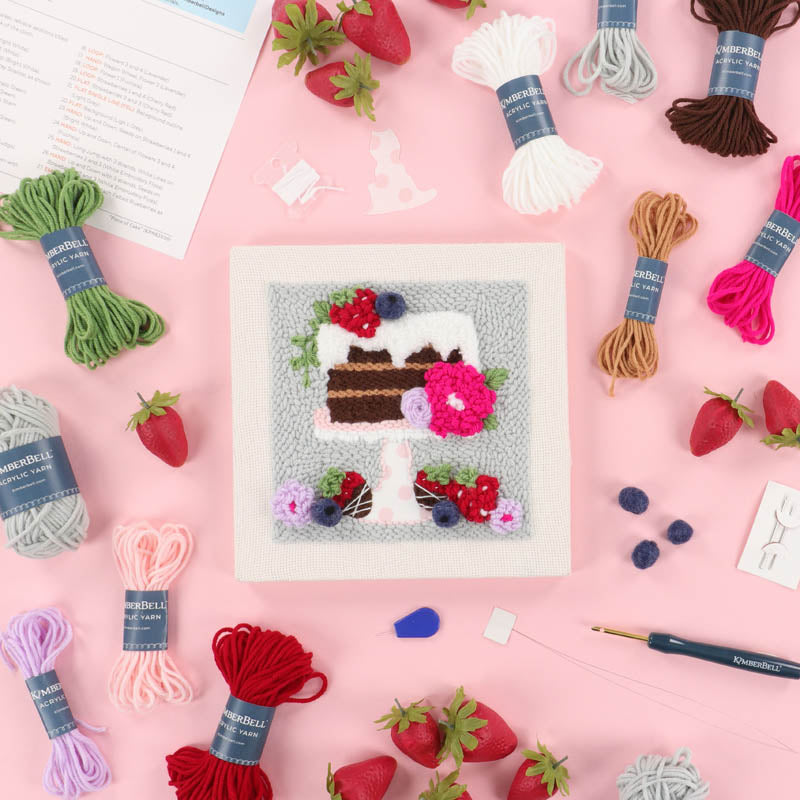 ハンドメイド☆布バスケット☆マギーエンジェル♪ A Piece of Cake Punch Needle Plus Embroidery Kit – Kimberbell