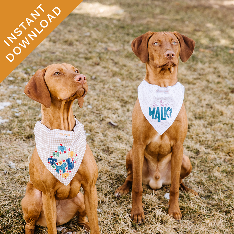 Playful Pet Kerchiefs (Digital Download) | Kimberbell