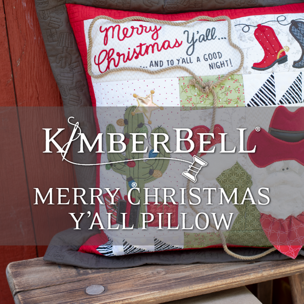 Merry Christmas Y'all Pillow for Machine Embroidery