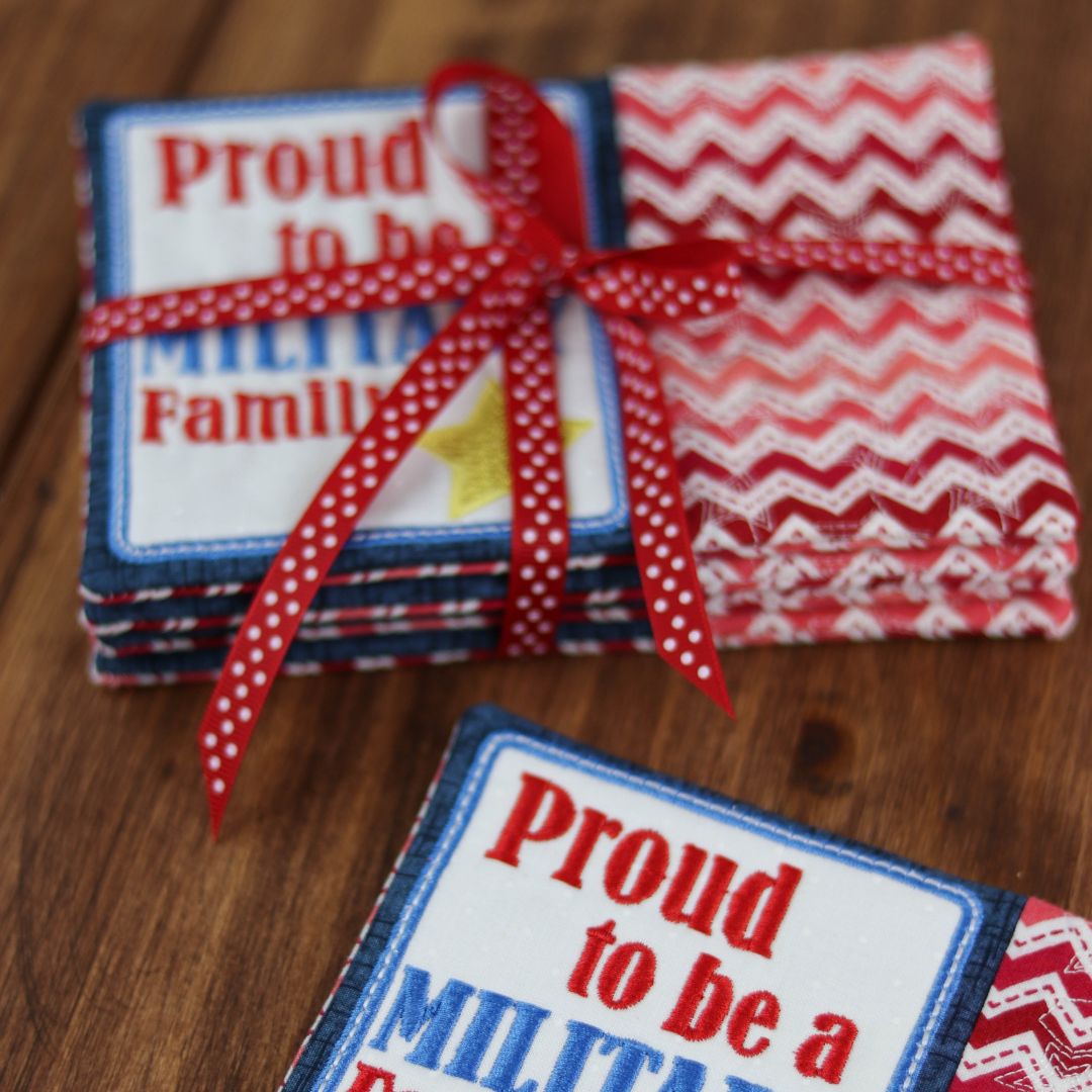 5 Memorial Day Mug Rugs to Make on Your Embroidery Machine!