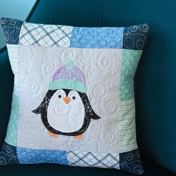 Clear Blue Tiles Seminar: Custom Quilting PLUS Penguin Project!