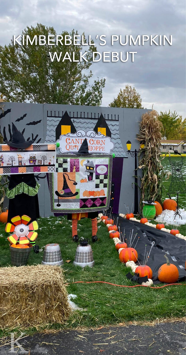 Kimberbell's Pumpkin Walk Debut Featuring the Candy Corn Quilt Shoppe!