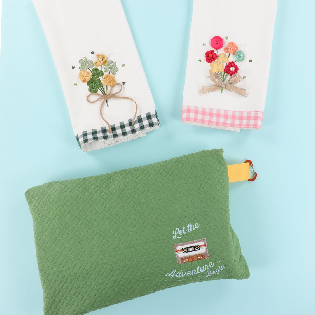 February Craft Night: Travel Quillow & Bunch of Luck Tea Towels