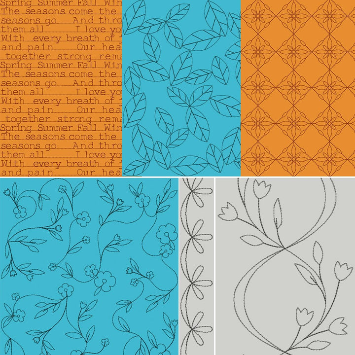 kdq287 quilting through the seasons background quilting bundle