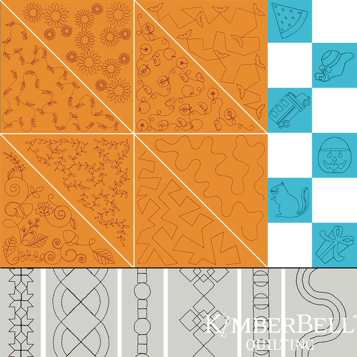Cuties Vol. 2 Quilting Bundle, July-December - Background Quilting