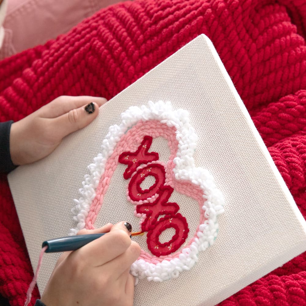 Premium 8” Pre-Stretched Monk’s Cloth Frame & Punch Needle Tool Set