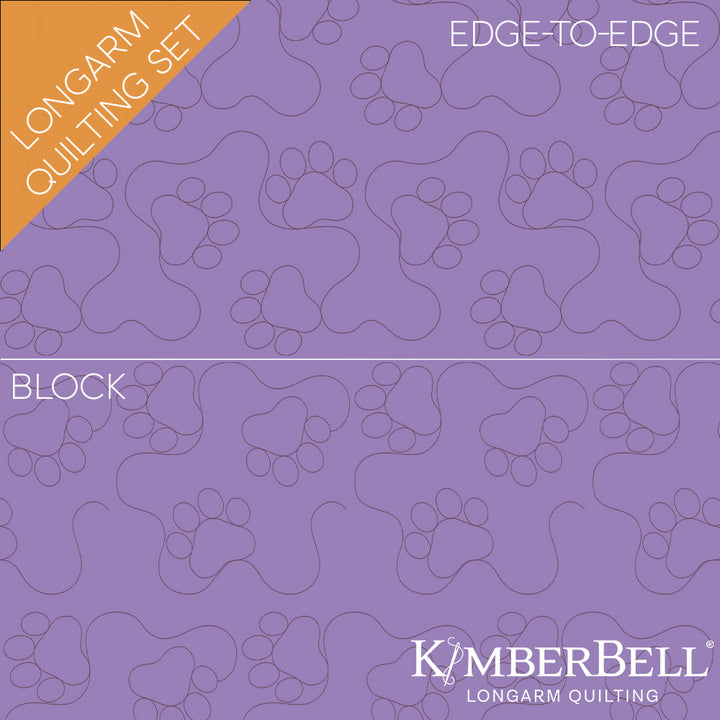 Paw Print 1 Longarm Quilting Set (Edge-to-Edge + Block)