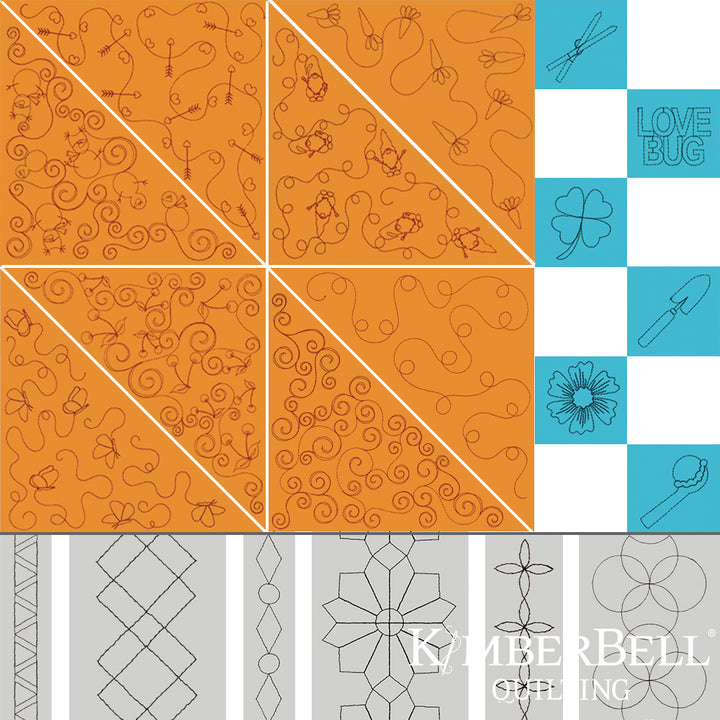 Cuties Vol. 2 Quilting Bundle, January-June - Background Quilting