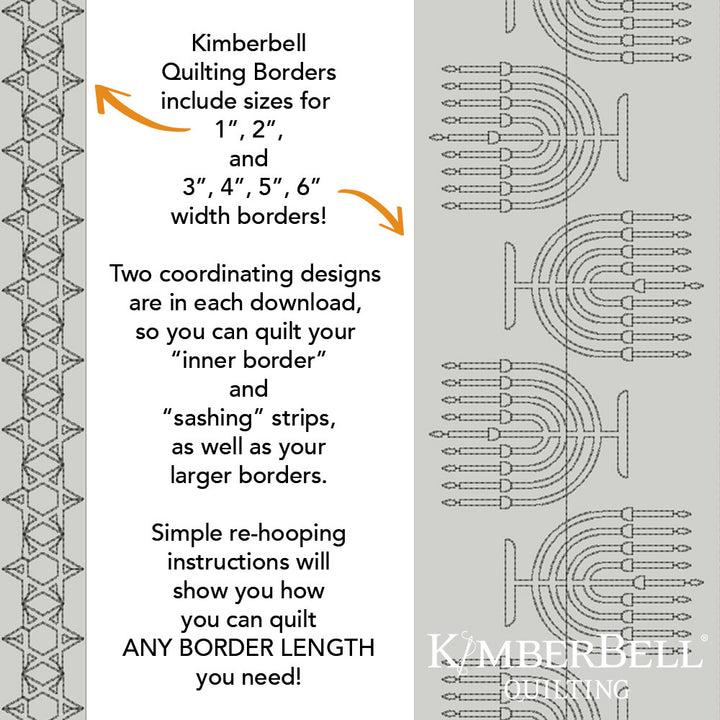 Hanukkah Border 1 - Background Quilting