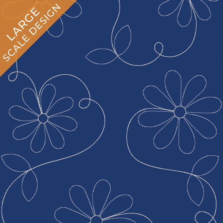 Floral 9 background quilting design kdq307