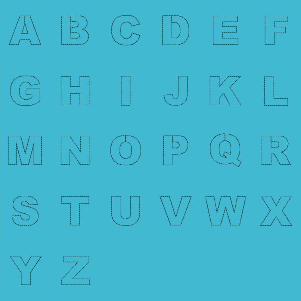 bitty block alphabet 1 background quilting design main image