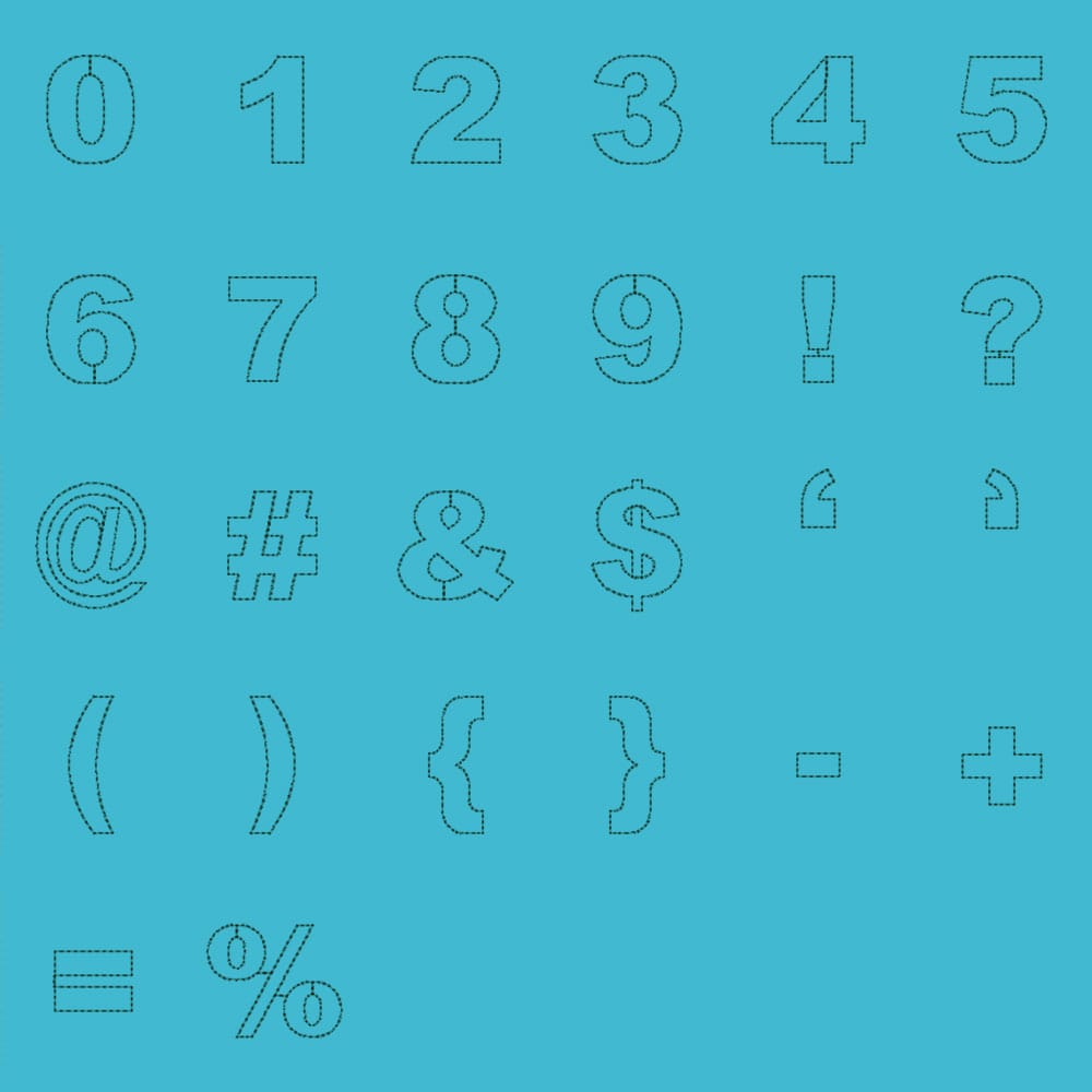 bitty block Number and Symbol 1 background quilting design main image kdq326