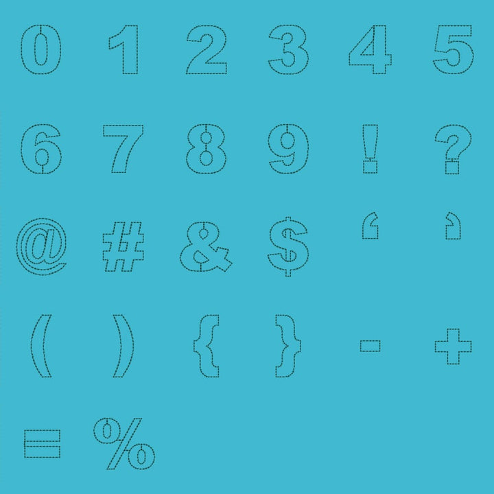 bitty block Number and Symbol 1 background quilting design main image kdq326