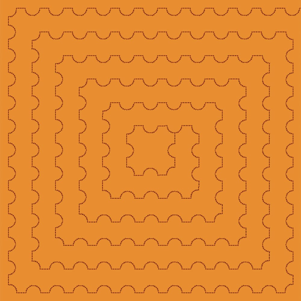 Wavy 9 background quilting design