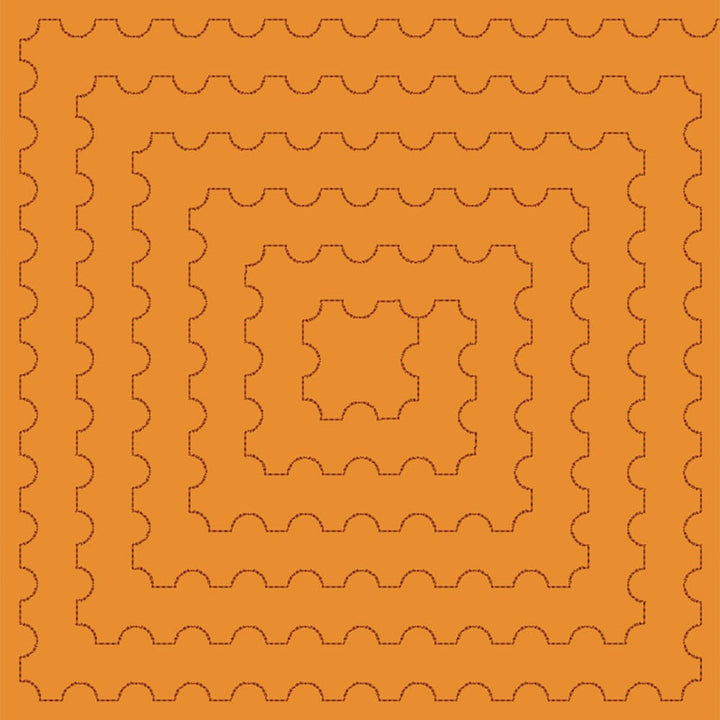 Wavy 9 background quilting design