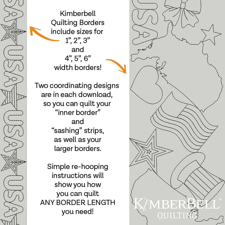Patriotic Border 6 - Background Quilting