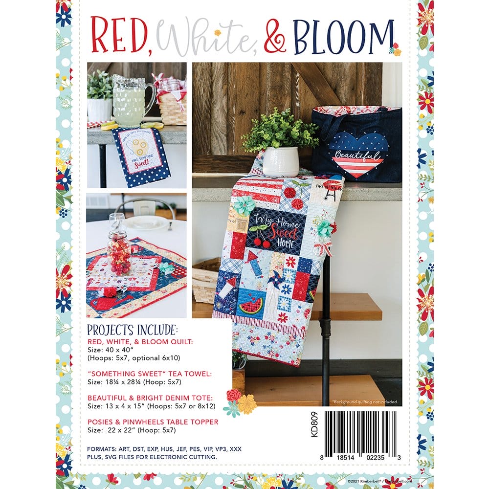 Red White and Bloom Quilt