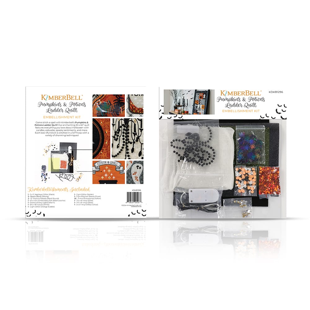 Pumpkins & potions embellishment kit front & back