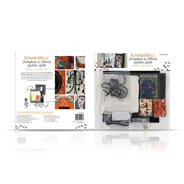 Pumpkins & potions embellishment kit front & back