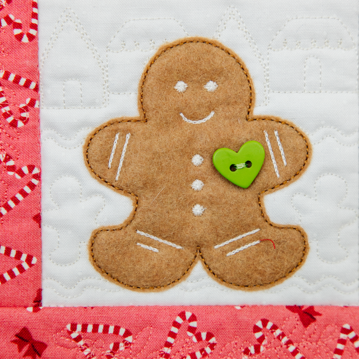 Christmas 16 background quilting design gingerbread