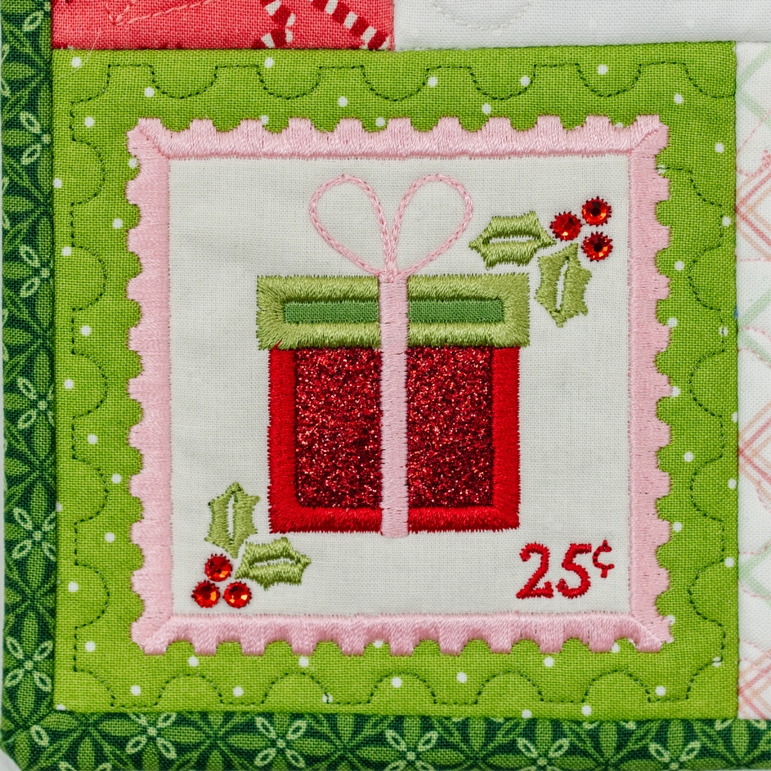 Wavy 9 background quilting design gift