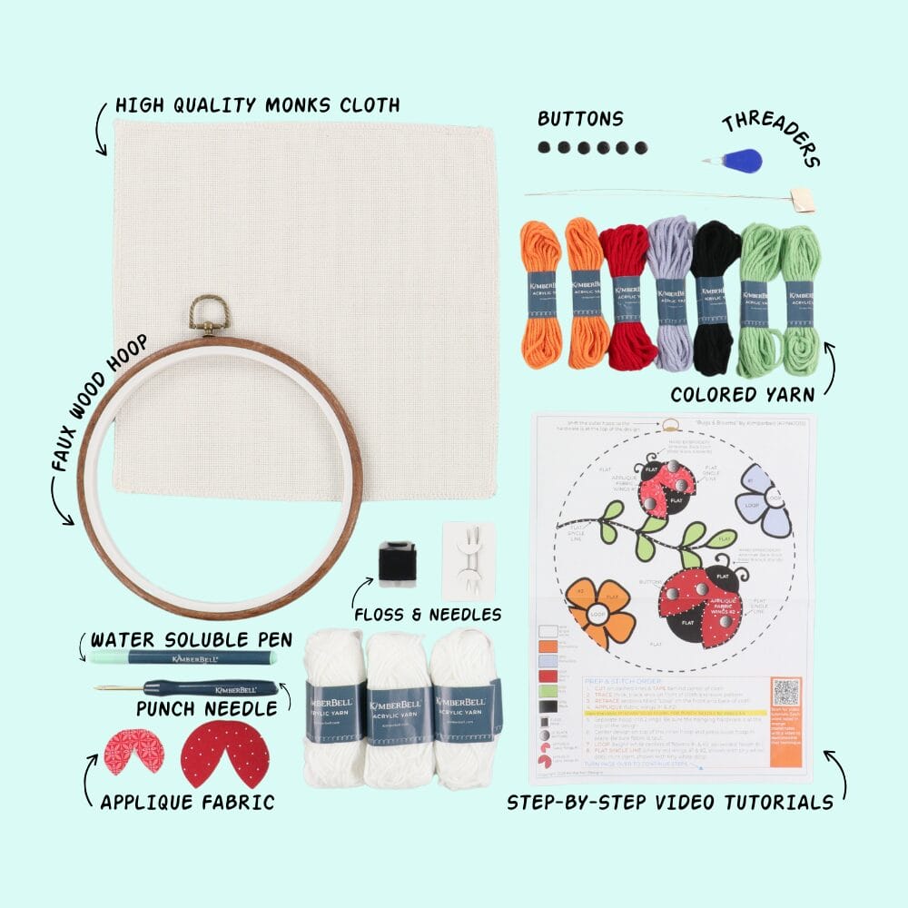 Bugs & Blooms - Punch Needle Plus Kit
