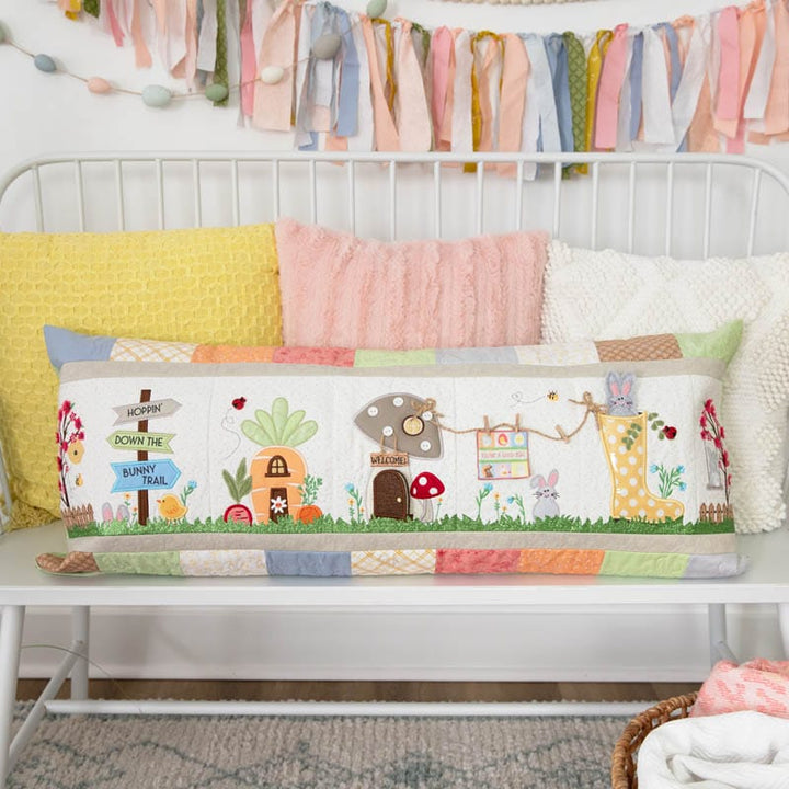 Hoppin Down the Bunny Trail Bench Pillow