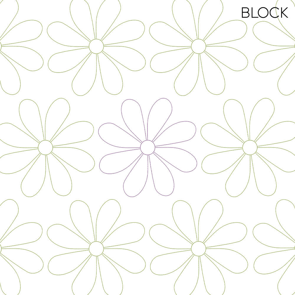 Daisy Block 2 - Longarm Quilting