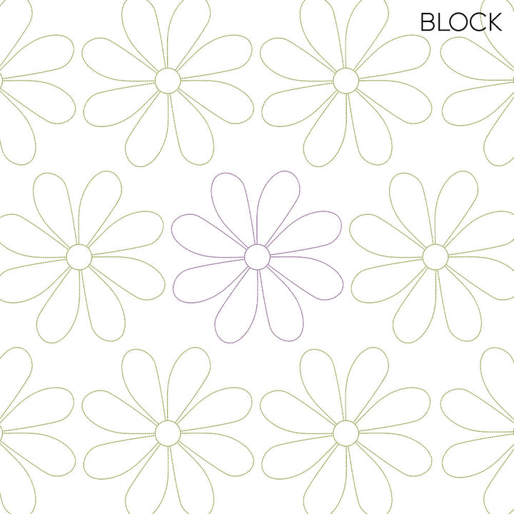 Daisy Block 2 - Longarm Quilting