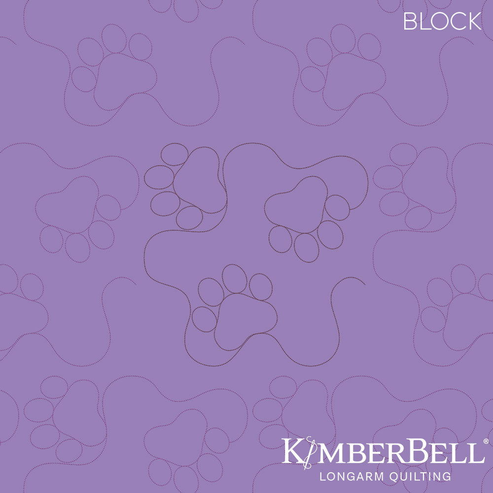 Paw Print 1 Longarm Quilting Set (Edge-to-Edge + Block)