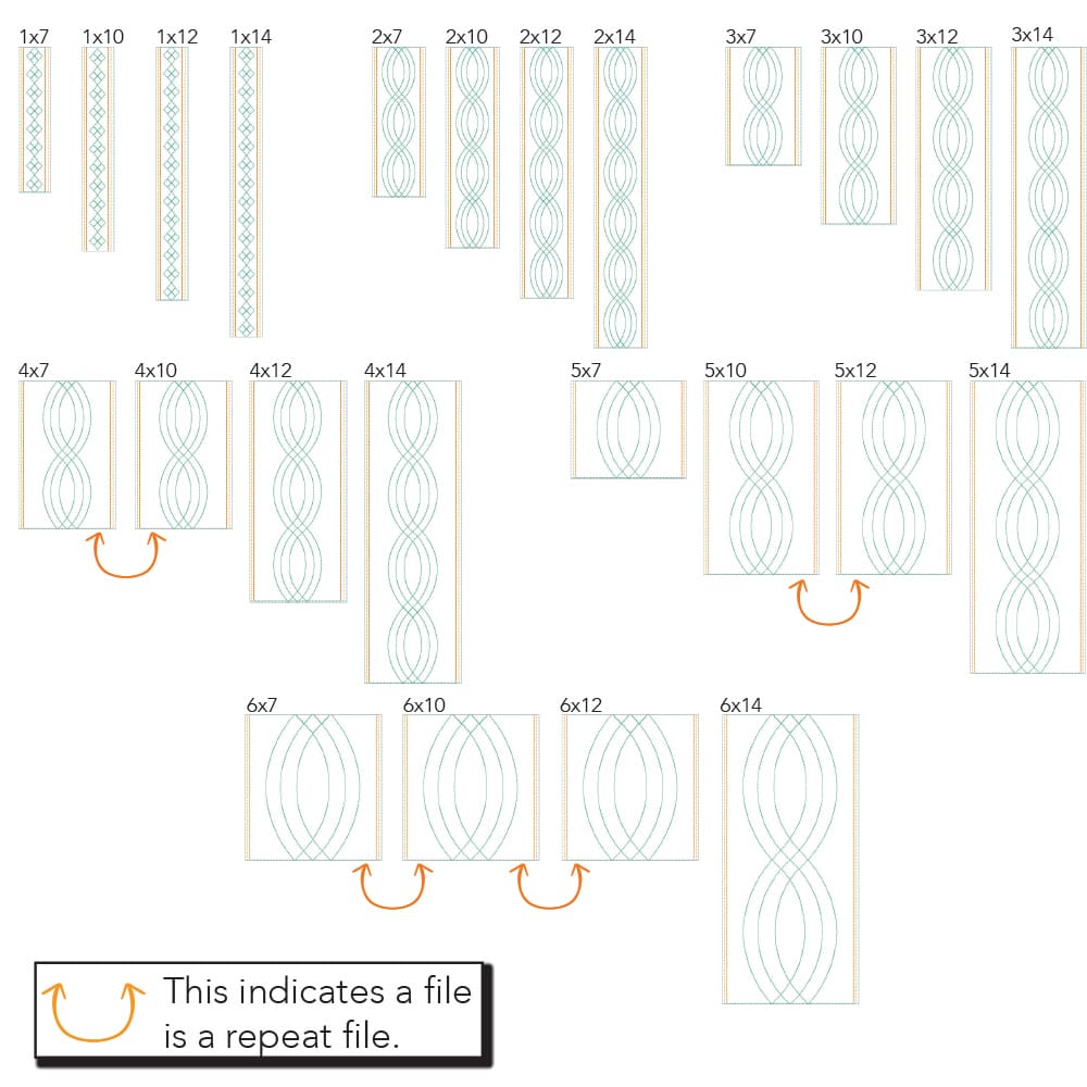 Weave Border 1 sizes