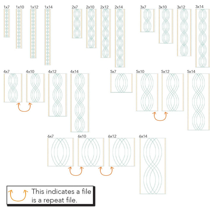 Weave Border 1 sizes