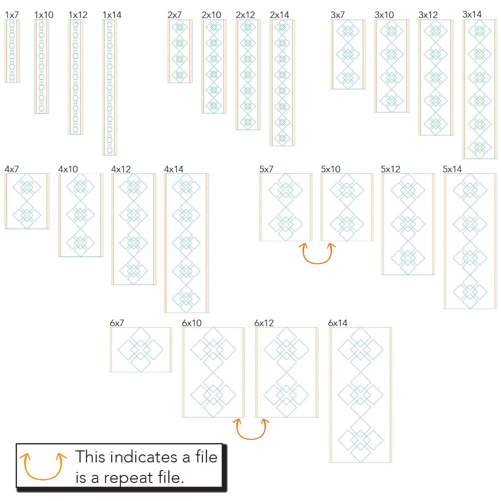 Geometric border 4 sizes