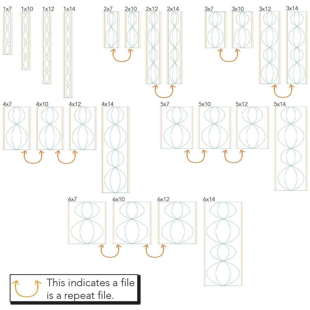 Geometric border 6 sizes