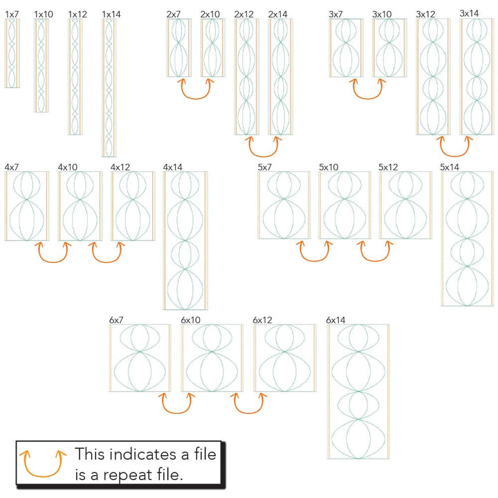 Geometric border 6 sizes