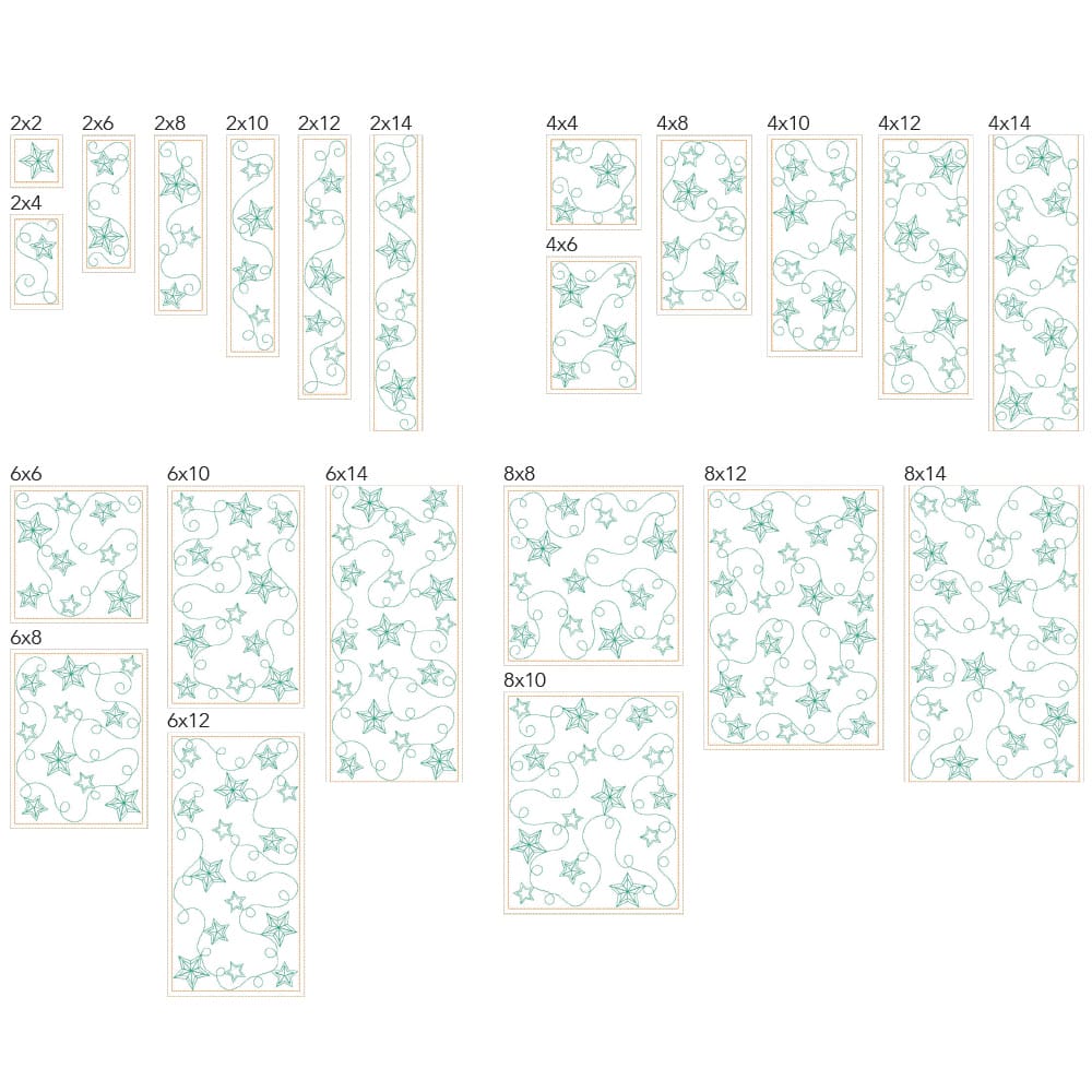 Stars 8 background quilting tiles