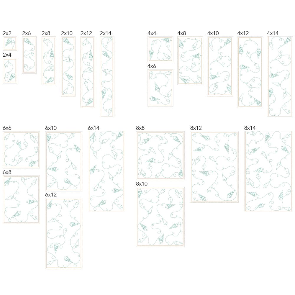 Food 7 background quilting design tiles