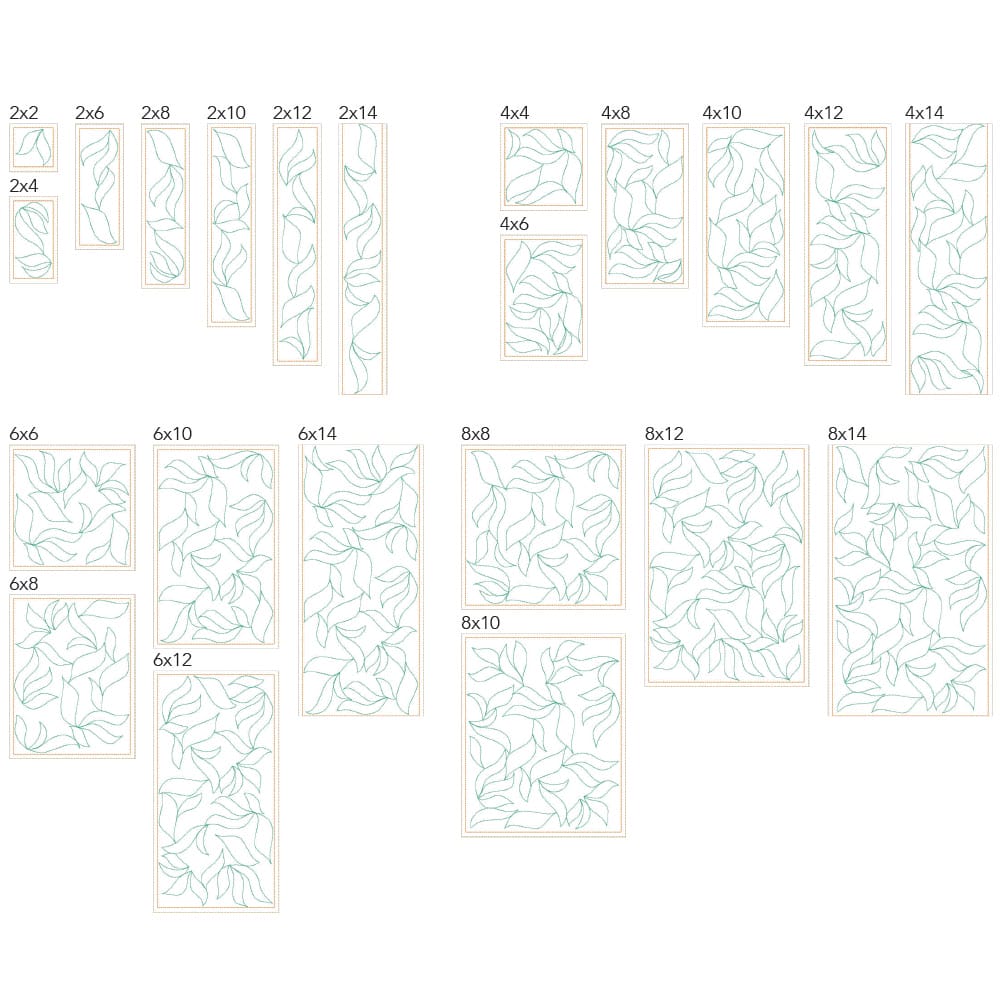 Wavy 8 background quilting design files