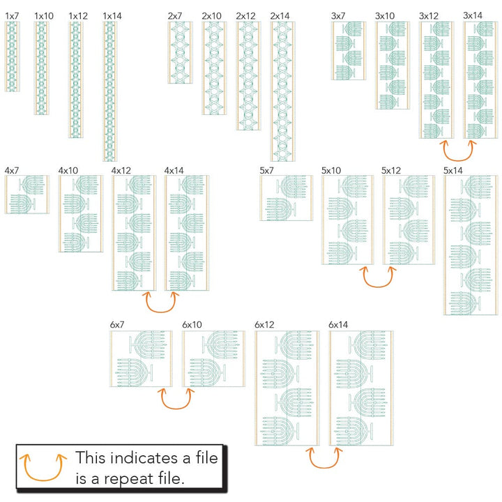hanukkah border 1 field sizes