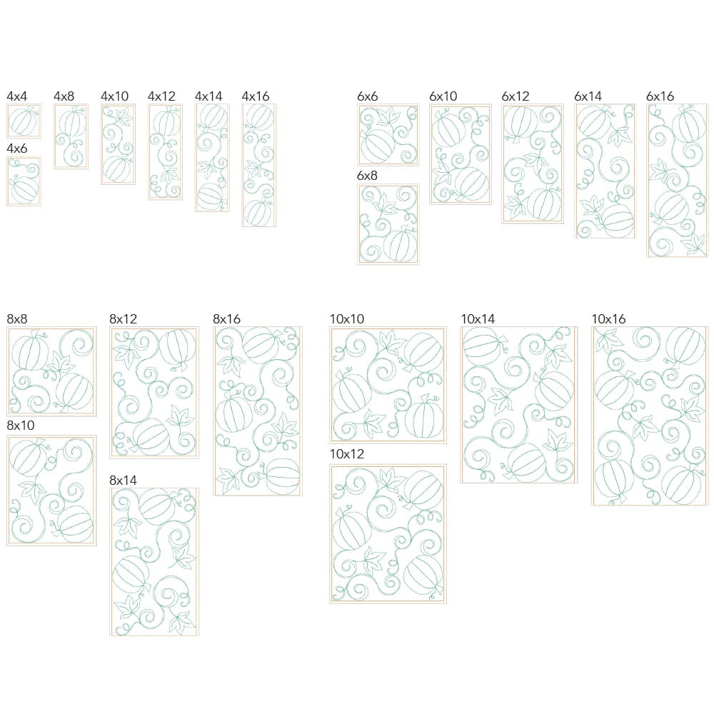 Autumn 6 embroidery sizes