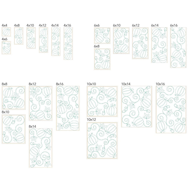 Autumn 6 embroidery sizes