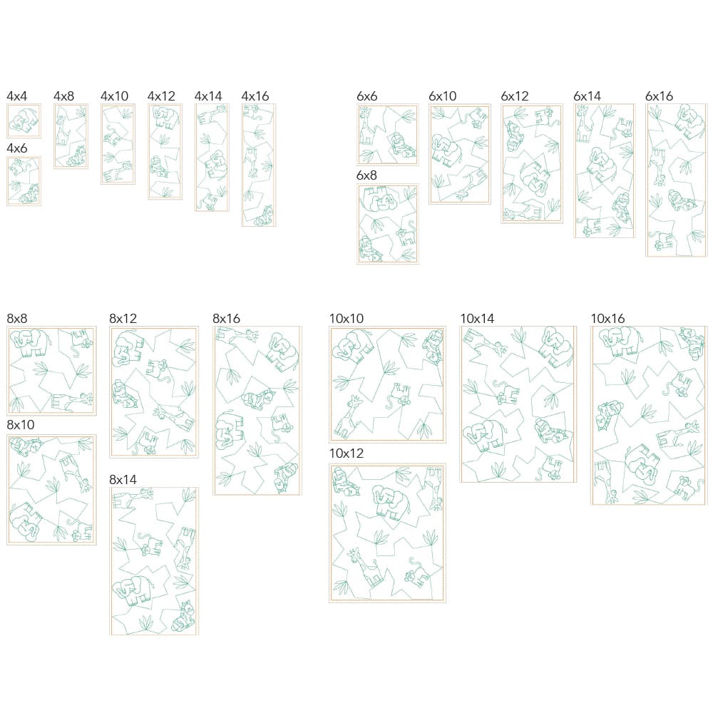 animal 11 background quilting design tiles