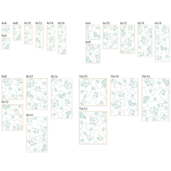 animal 11 background quilting design tiles