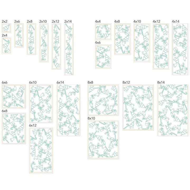 christmas 13 tile sizes