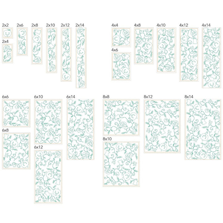 Halloween 9 background quilting design tiles