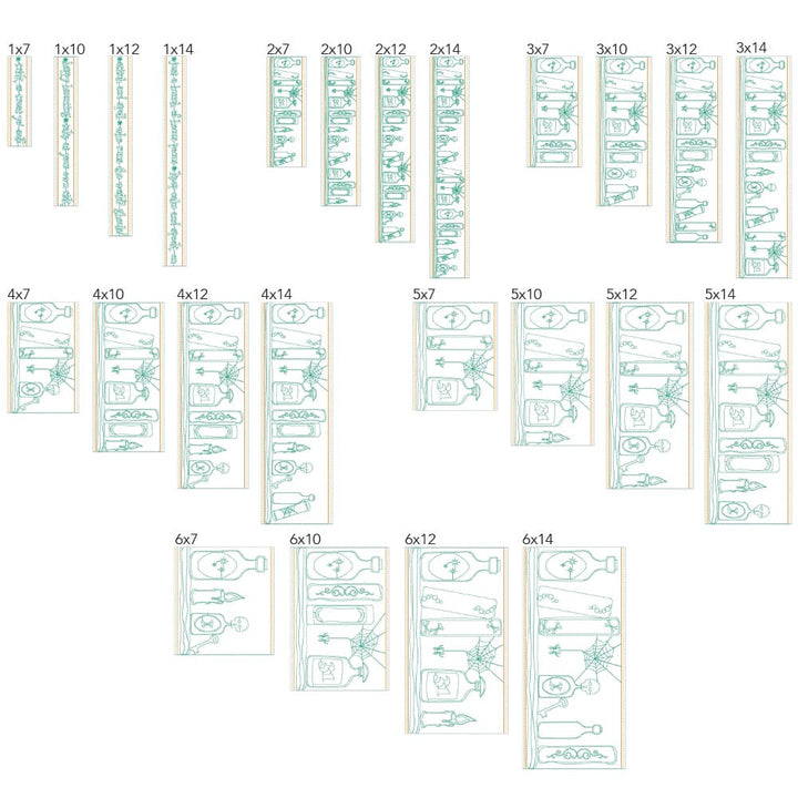Halloween border 4 background quilting design tiles
