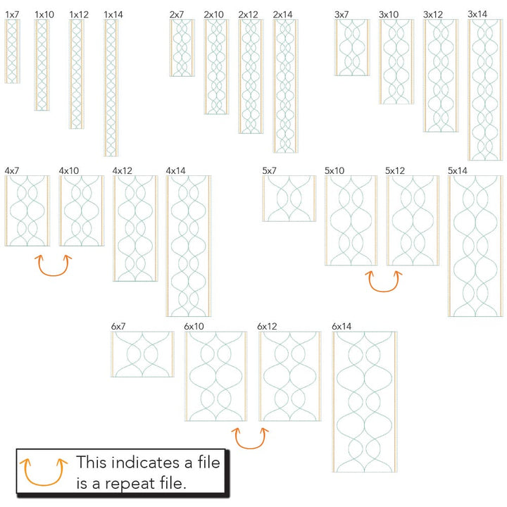 Wavy Border 1 background quilting design files