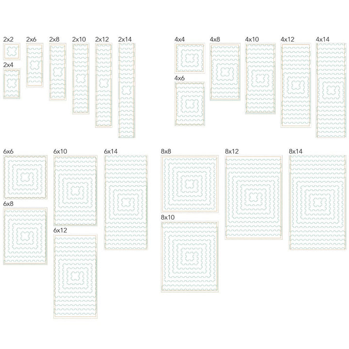 Wavy 9 background quilting design files