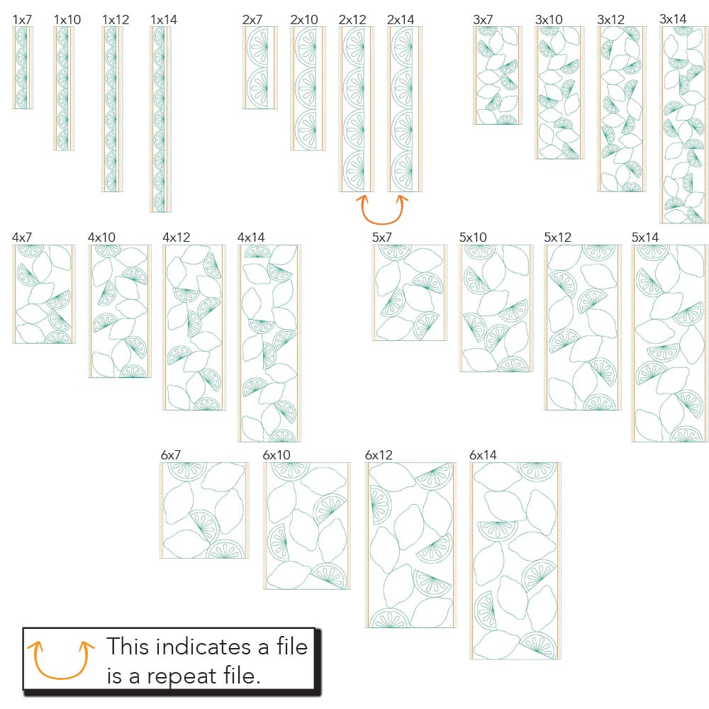 Fruit Border 1 background quilting design files