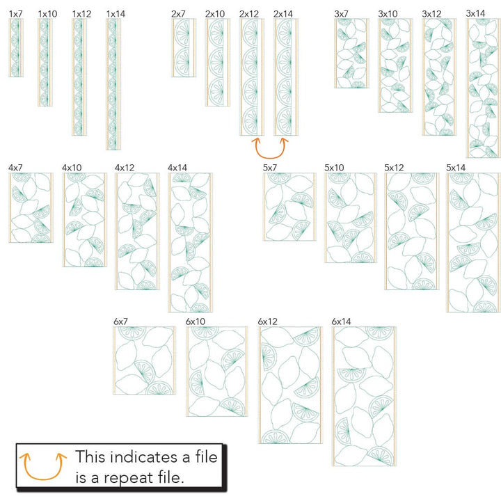 Fruit Border 1 background quilting design files